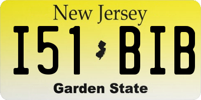 NJ license plate I51BIB