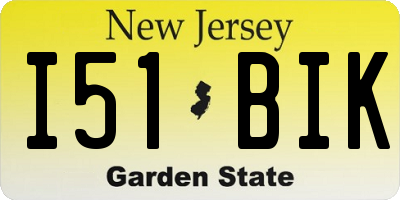 NJ license plate I51BIK
