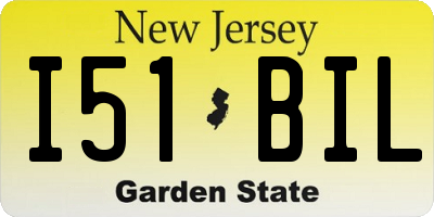 NJ license plate I51BIL