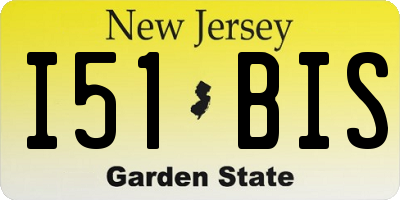NJ license plate I51BIS