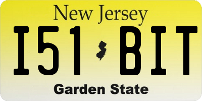 NJ license plate I51BIT