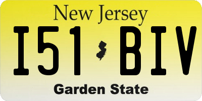 NJ license plate I51BIV