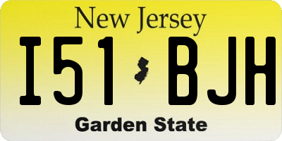NJ license plate I51BJH