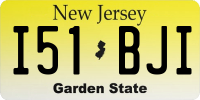 NJ license plate I51BJI