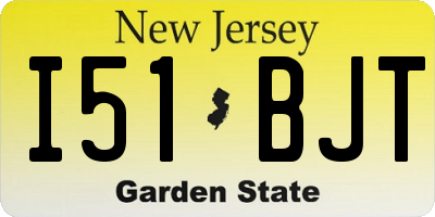 NJ license plate I51BJT