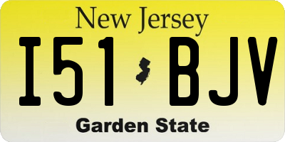 NJ license plate I51BJV