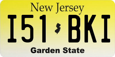 NJ license plate I51BKI