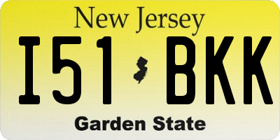 NJ license plate I51BKK