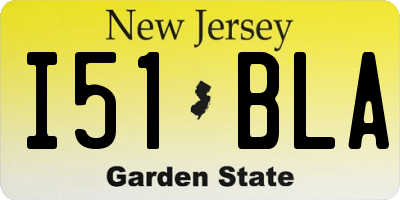 NJ license plate I51BLA