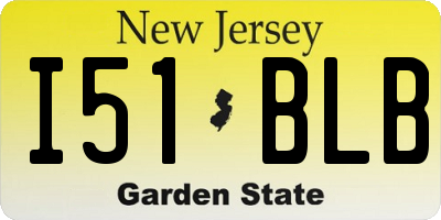 NJ license plate I51BLB