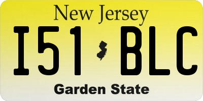 NJ license plate I51BLC