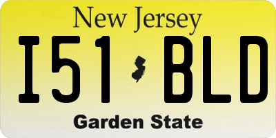 NJ license plate I51BLD