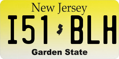 NJ license plate I51BLH