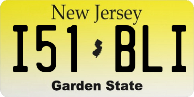 NJ license plate I51BLI