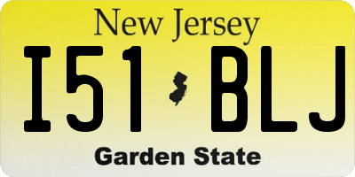 NJ license plate I51BLJ