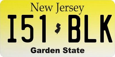 NJ license plate I51BLK