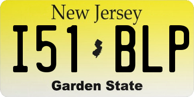 NJ license plate I51BLP