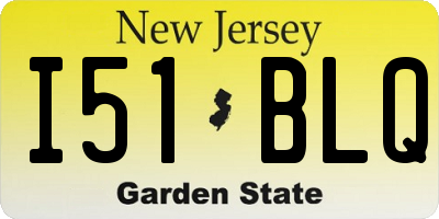 NJ license plate I51BLQ