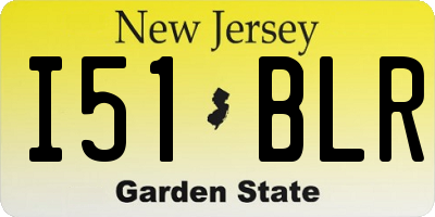 NJ license plate I51BLR