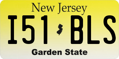 NJ license plate I51BLS