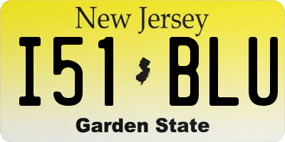 NJ license plate I51BLU