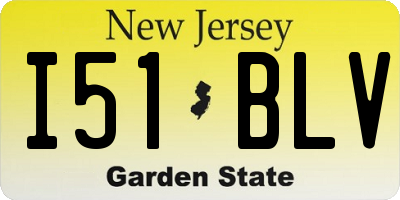 NJ license plate I51BLV