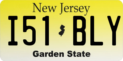 NJ license plate I51BLY