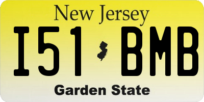NJ license plate I51BMB