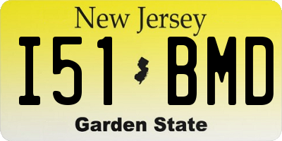 NJ license plate I51BMD