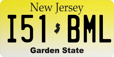 NJ license plate I51BML