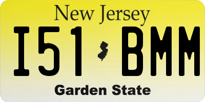NJ license plate I51BMM