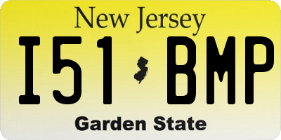 NJ license plate I51BMP