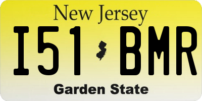 NJ license plate I51BMR