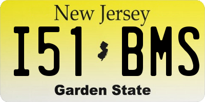 NJ license plate I51BMS