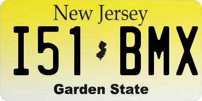NJ license plate I51BMX