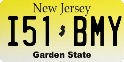 NJ license plate I51BMY