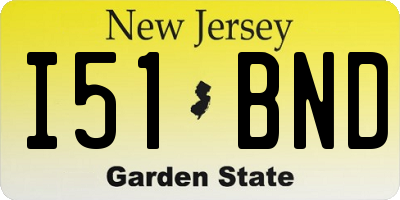 NJ license plate I51BND