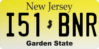NJ license plate I51BNR