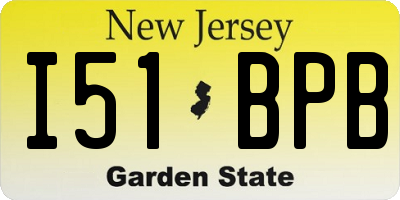 NJ license plate I51BPB