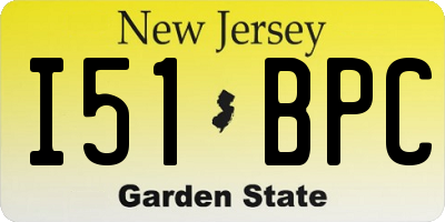 NJ license plate I51BPC