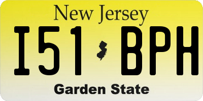 NJ license plate I51BPH