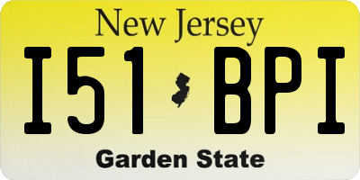 NJ license plate I51BPI