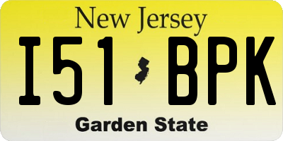 NJ license plate I51BPK