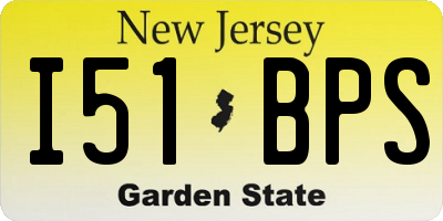 NJ license plate I51BPS