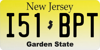 NJ license plate I51BPT
