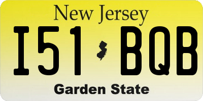 NJ license plate I51BQB