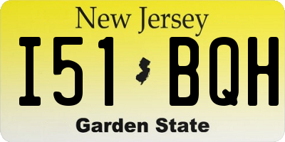 NJ license plate I51BQH