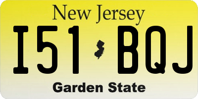 NJ license plate I51BQJ