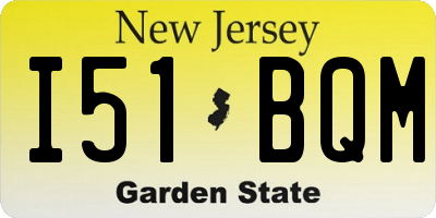 NJ license plate I51BQM