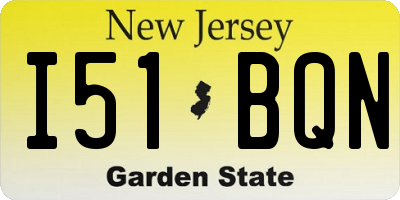 NJ license plate I51BQN